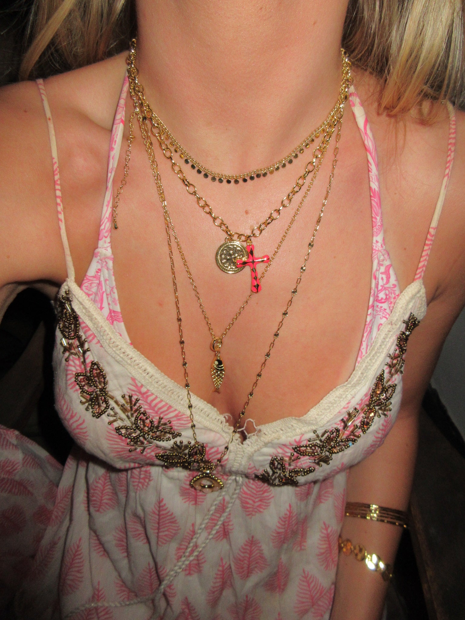 Annabelle Necklace in pink