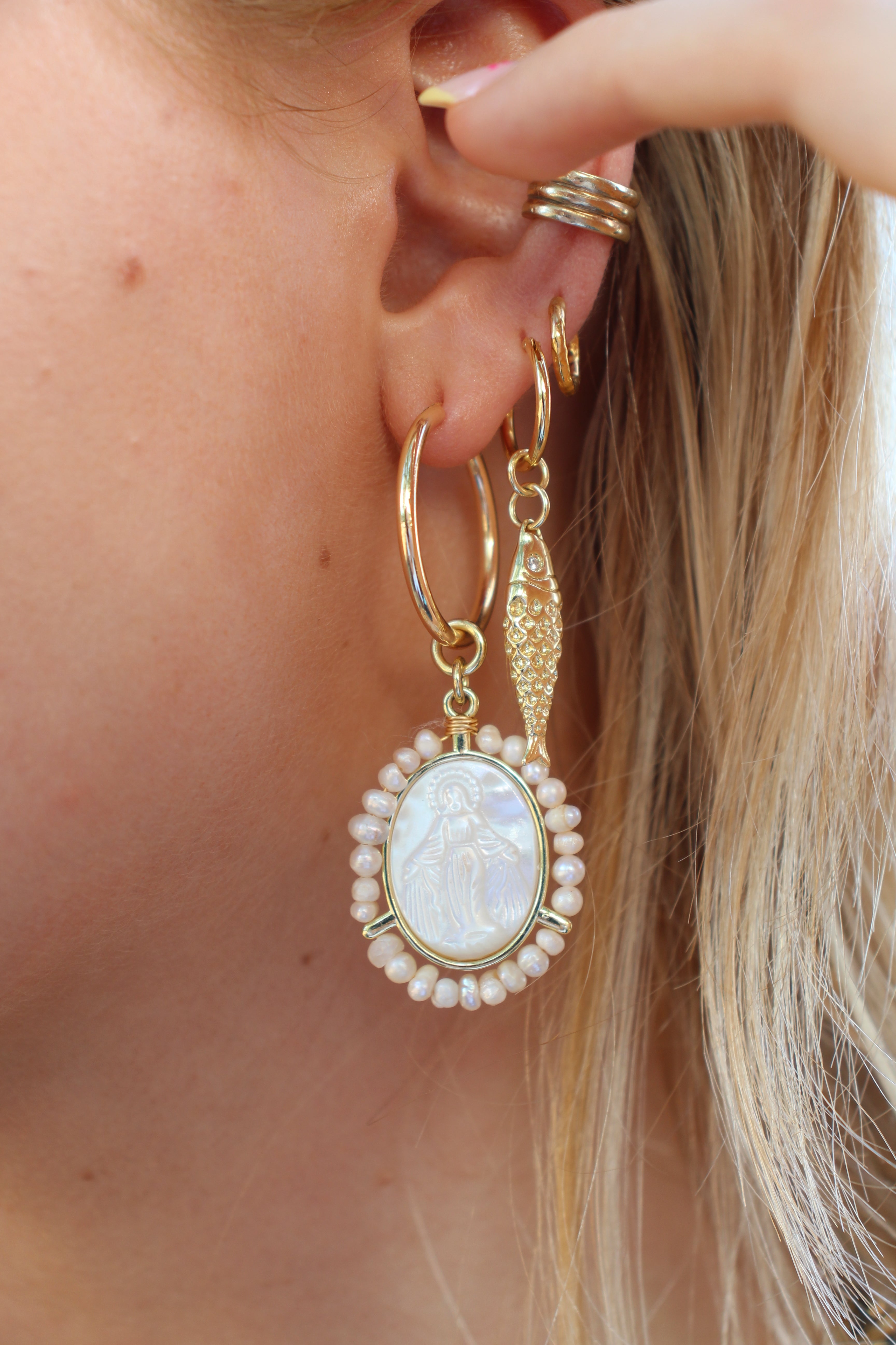 Trendy gold Fish Earrings for everyday summer outfits
