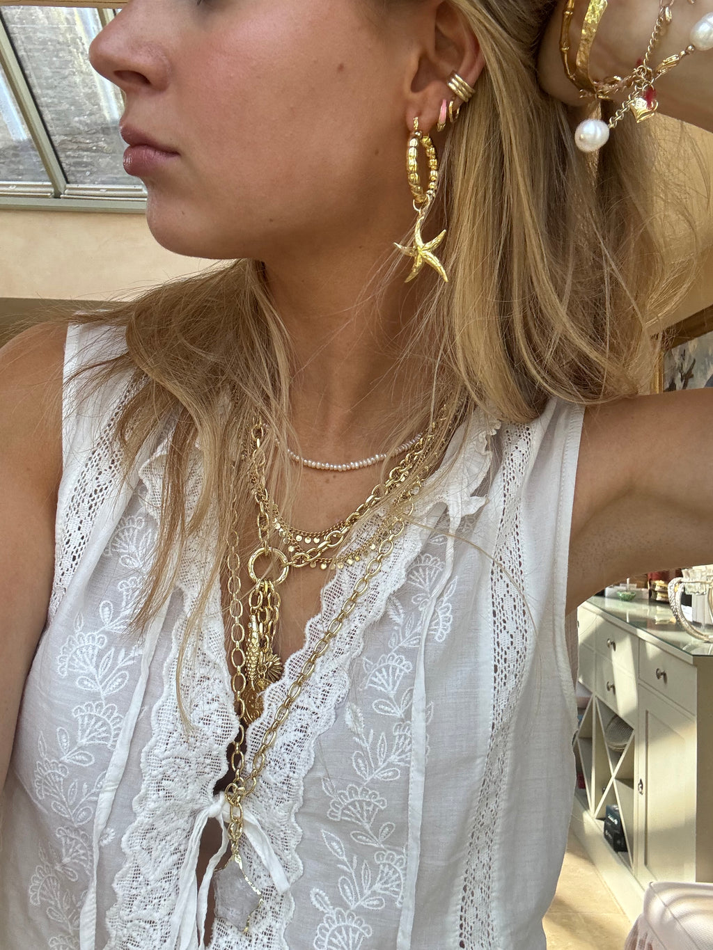 Starfish Hoop Earrings