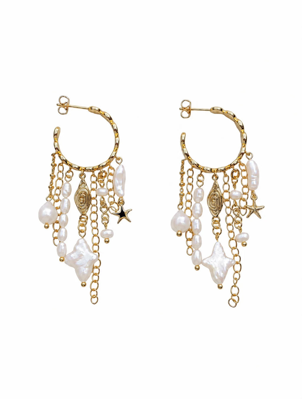 Ocean Mist Earrings in Gold