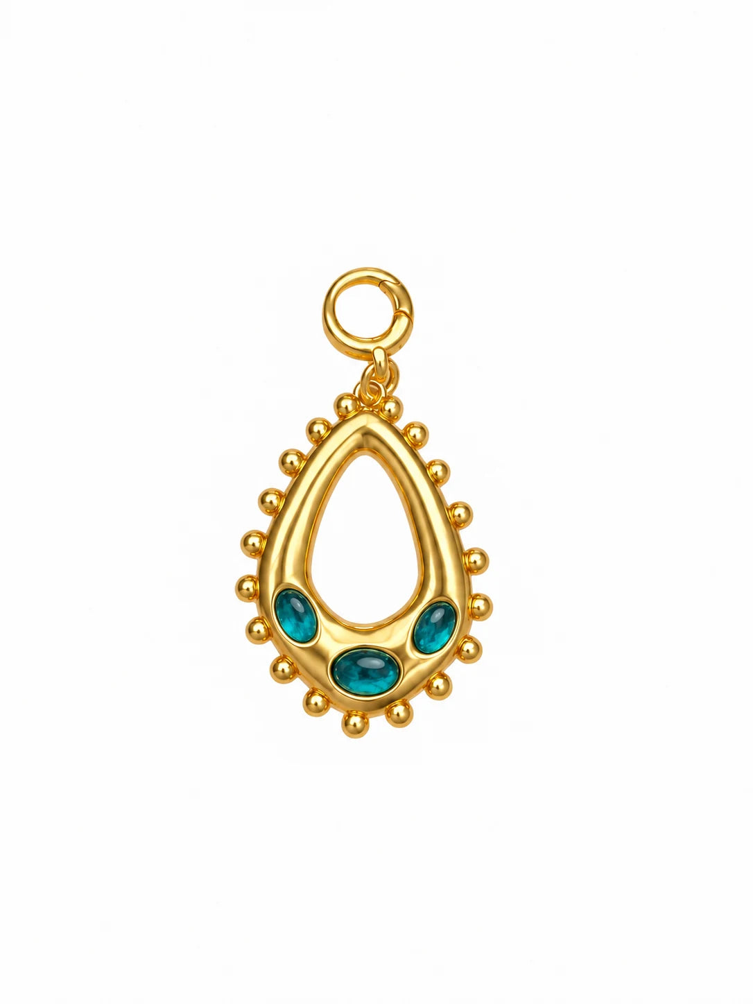 Blue Teardrop Clip-On Charm