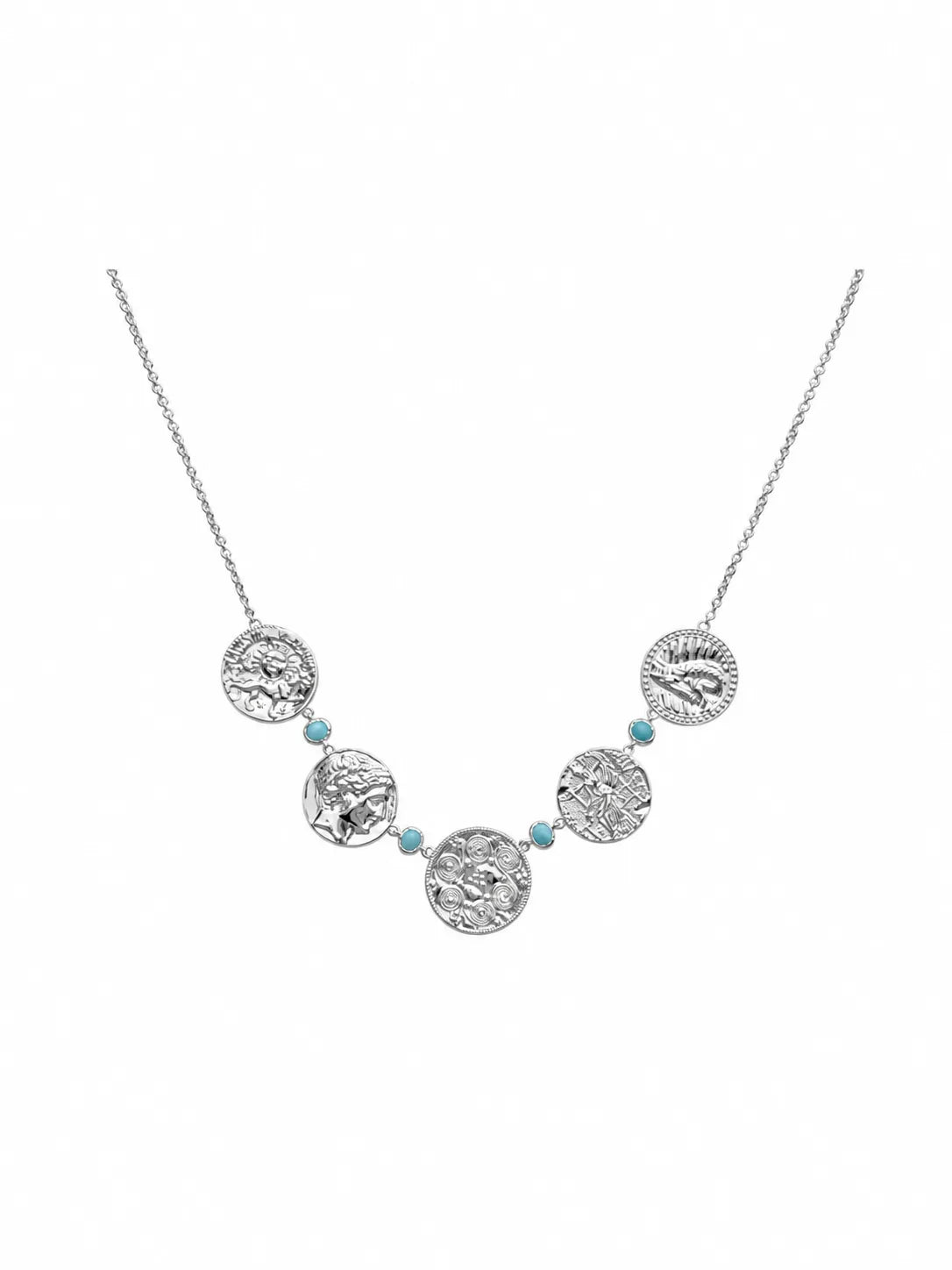 Silver India Coin Necklace