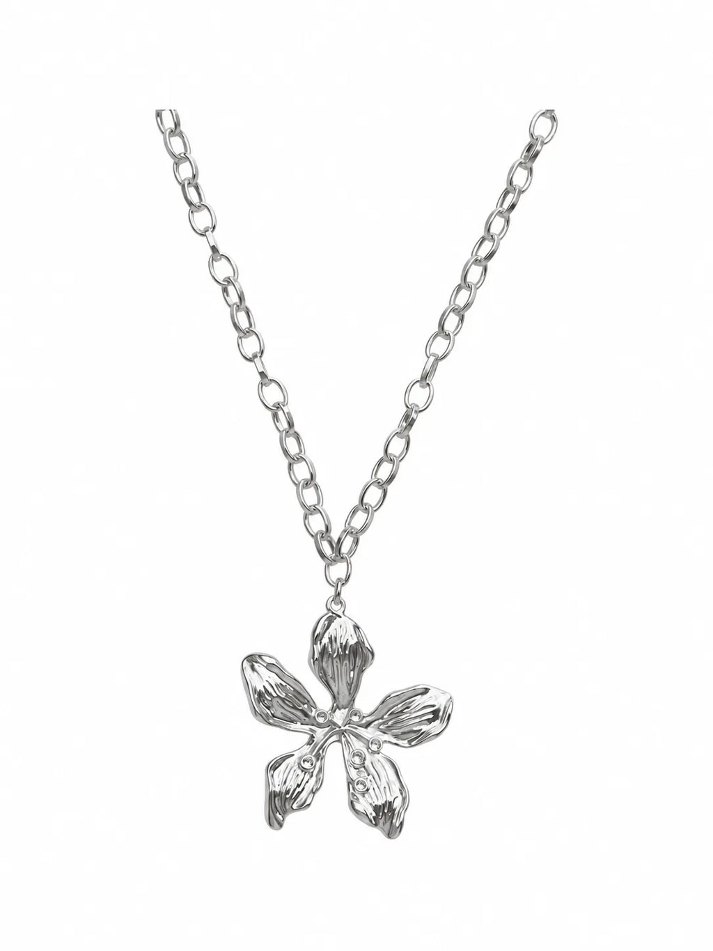 Silver Flower Necklace