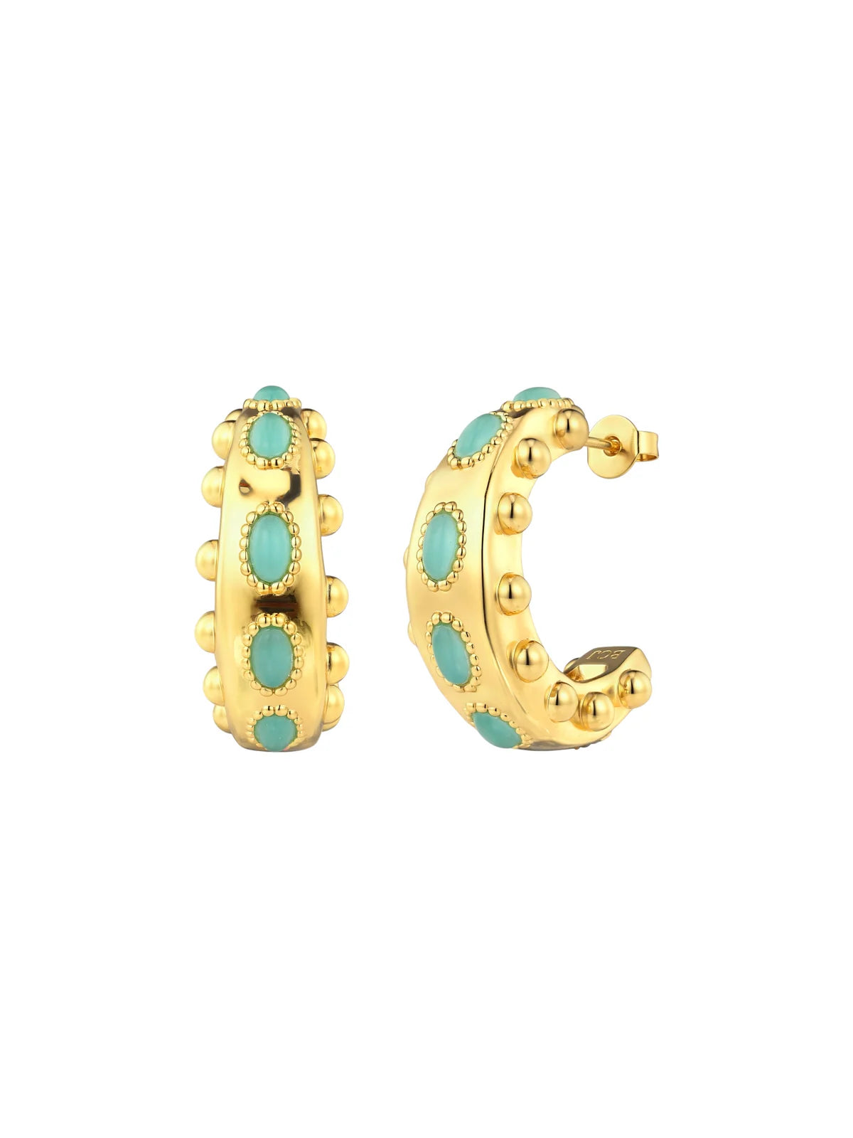 Cordelia Hoops in Aqua