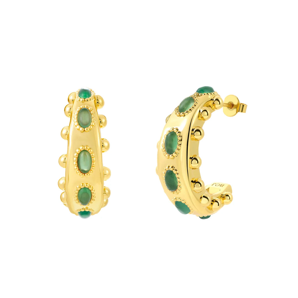 Cordelia Earrings in Green