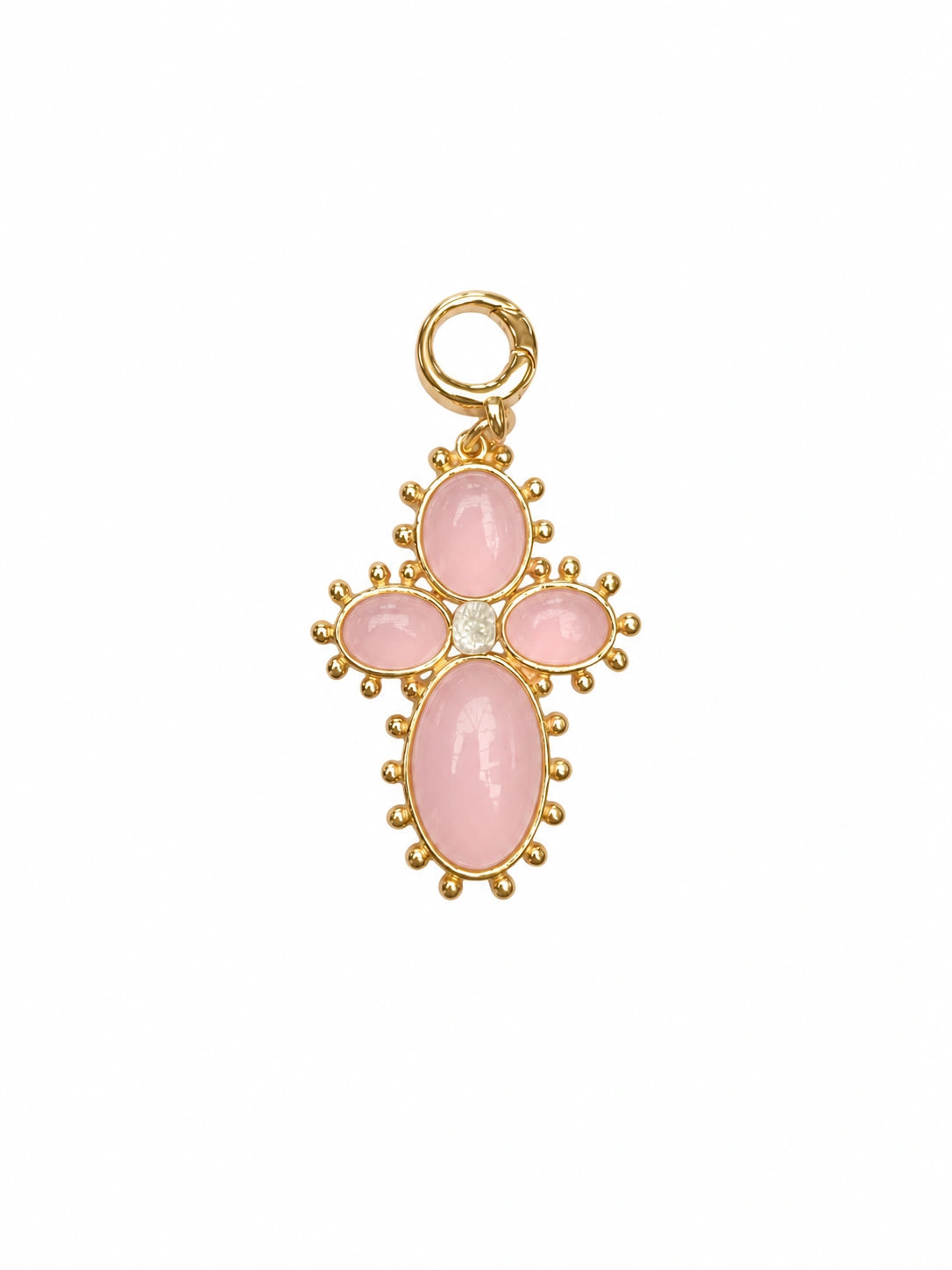 Cherry Blossom Cross Clip-On Charm