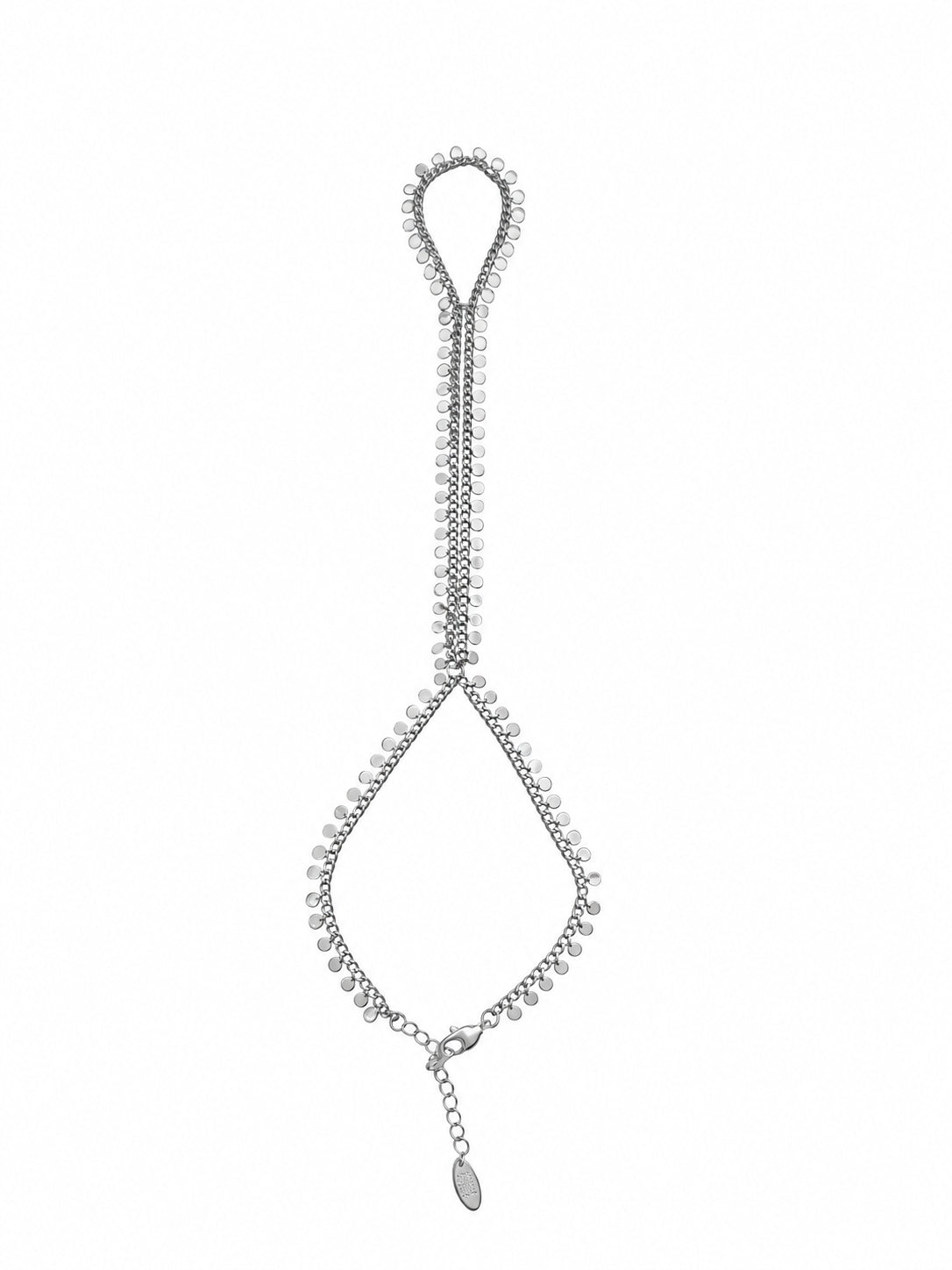 Silver Sequin Hand Chain
