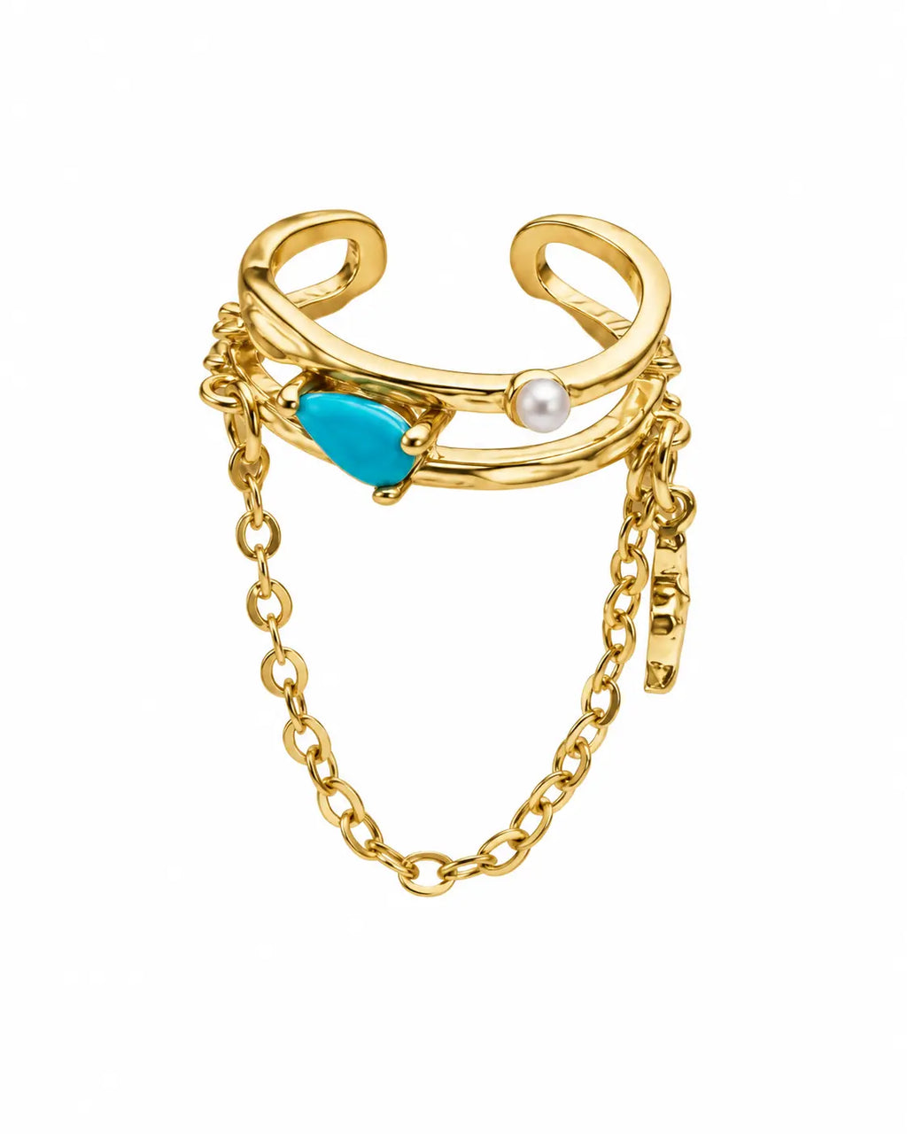 Golden Azure Ear Cuff